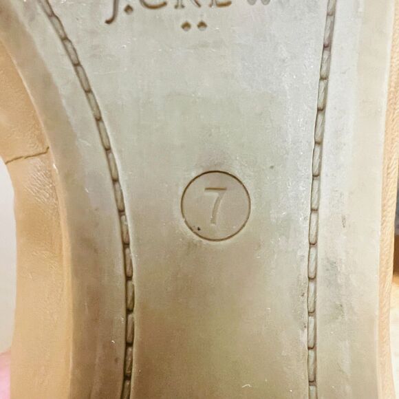 J Crew Ballet Flats Womens 7 Nude Brown Leather Cece Leather Shoes Core - Picture 12 of 13